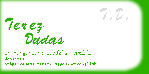 terez dudas business card